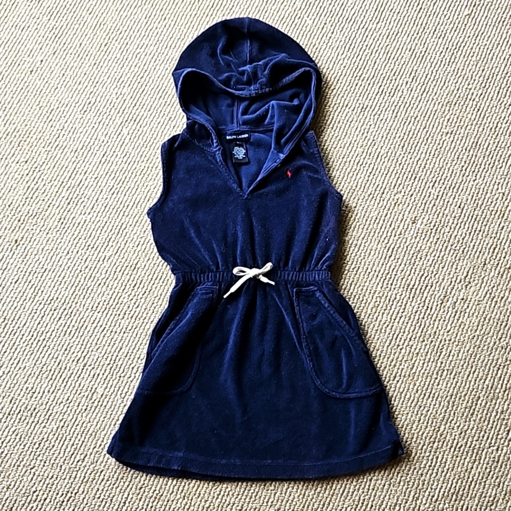 Ralph Lauren Sleeveless Hooded Terry Cloth Dress Swim Cover Up